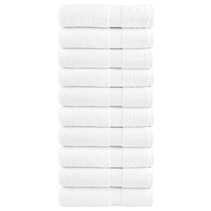 Premium brisače SOLUND 10 kos bela 50x100 cm 600 g/m2